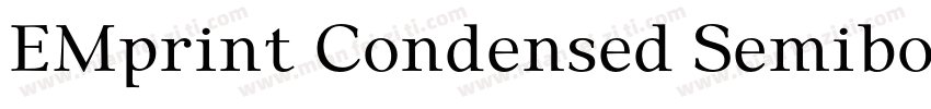 EMprint Condensed Semibold字体转换